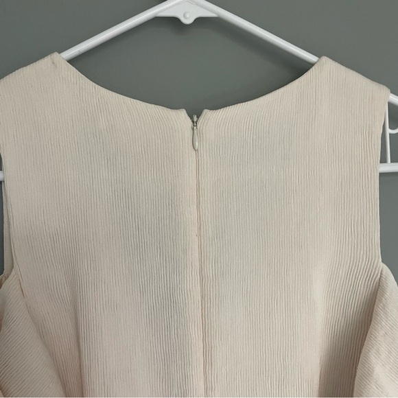 Club Monaco Ivory Lenera Cold Shoulder 70s Inspired Wide Leg Jumpsuit - Picture 10 of 16